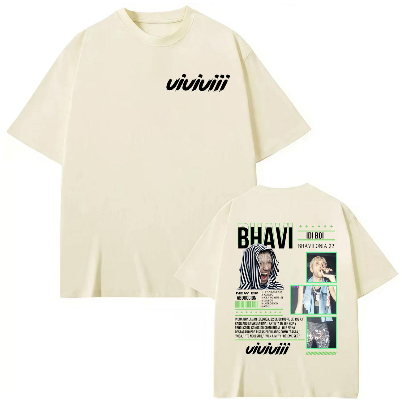 

Rapper Bhavi Merch T Shirt Men Women Clothing Fashion Hip Hop T-shirts High Quality Cotton Oversized T-shirt Summer 3XL