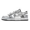 Dunk Silver Bloom Abriebfest Niedrig geschnitten Skateboard-Schuhe Unisex Grau Weiß DD1391-100(Team773-)