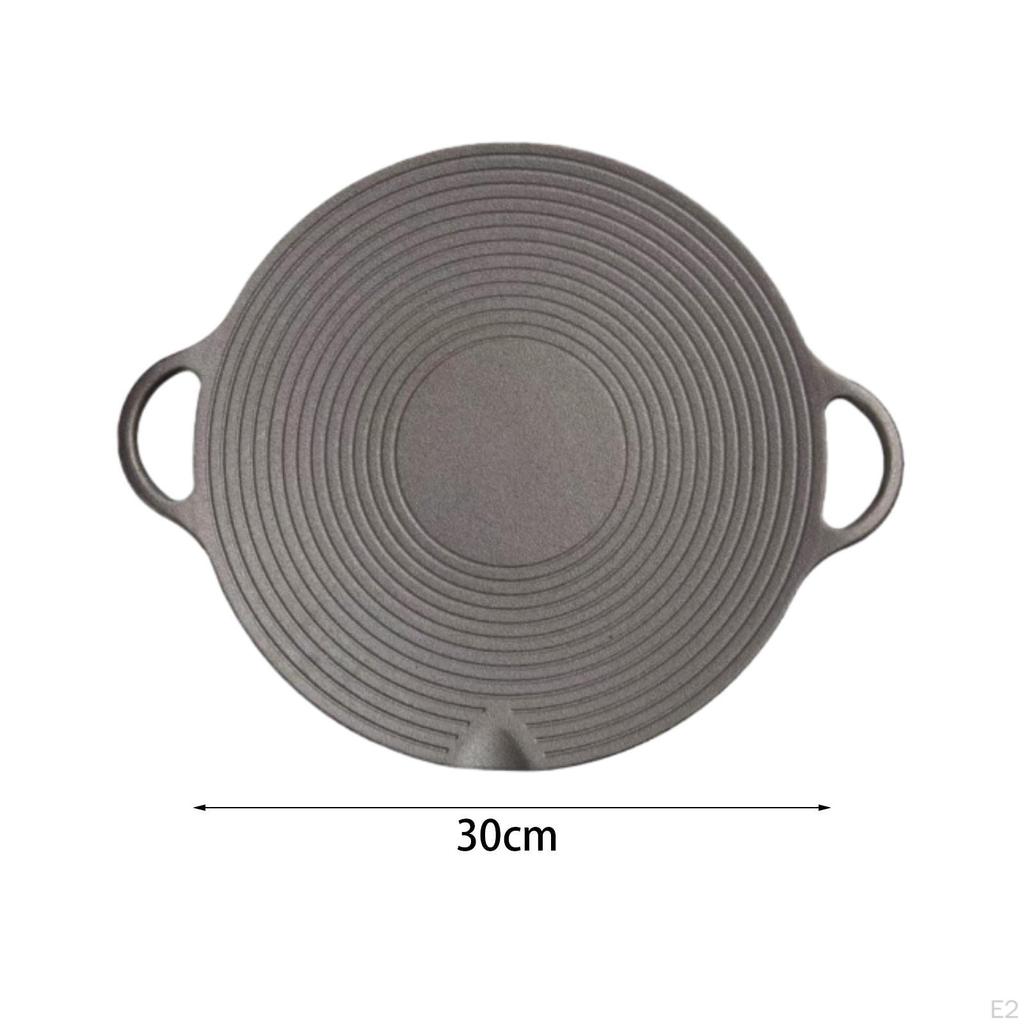 Round Grill Pan Frying Roasting Easy Clean Outdoor Barbecue Plate Nonstick Baking Tray for