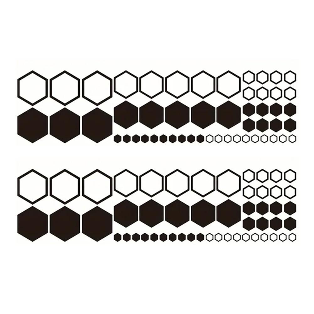 Car Decorative Stickers Set 104PCS For Honeycomb Design for SUVs Trucks