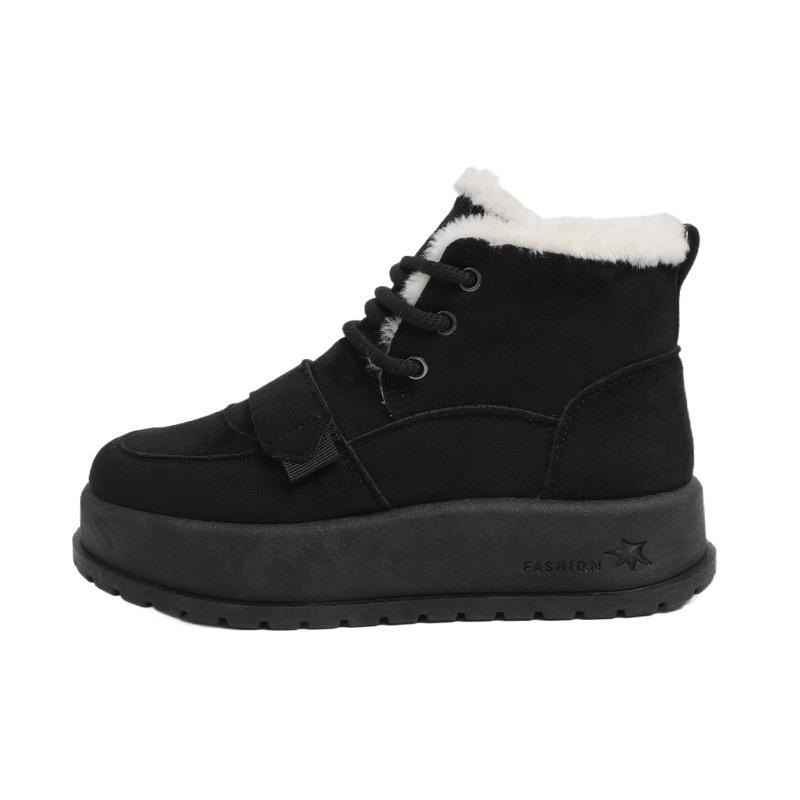 Damen Leichte Bequeme Dicksohlige Gefütterte Fleecegefütterte Schneestiefel Rutschfeste Langlebige Freizeit Outdoor Hohe Baumwollstiefel