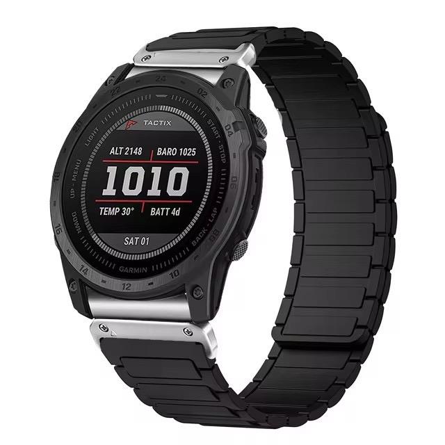 20mm Magnetisches Silikon-Schnellwechselarmband für Garmin Fenix 8 43mm/Descent MK3/MK3i Zweifarbiges Uhrenarmband