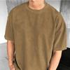 Neues einfarbiges lässiges trendiges Rundhals-Kurzarm-Herren-T-Shirt