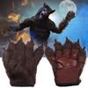 1 Pair Fluffy Werewolf Paws Mitten Fingerless Gorilla Gloves Halloween Wolf Gloves  Costumes