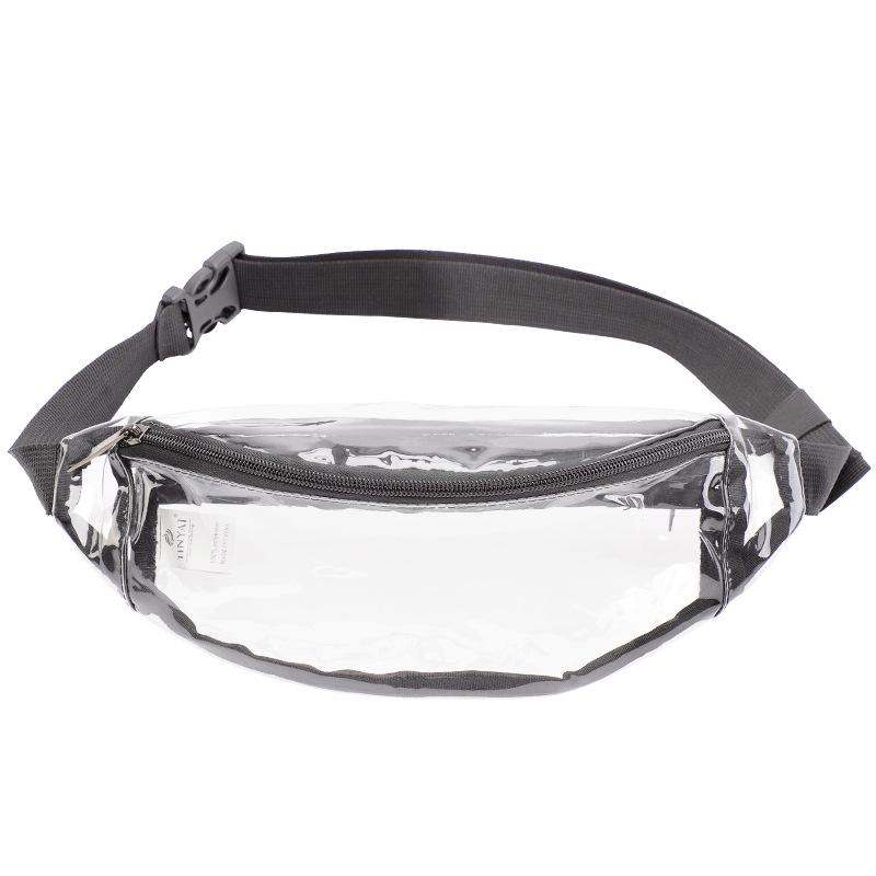 Women's Trendy Transparent PVC Fanny Pack - Waterproof Jelly Crossbody and Shoulder Beach Bag