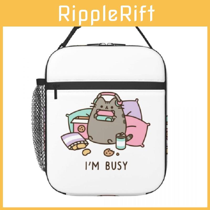 Cat Pusheen Portable Lunch Box Multifunction Thermal Cooler Food Insulated Bag