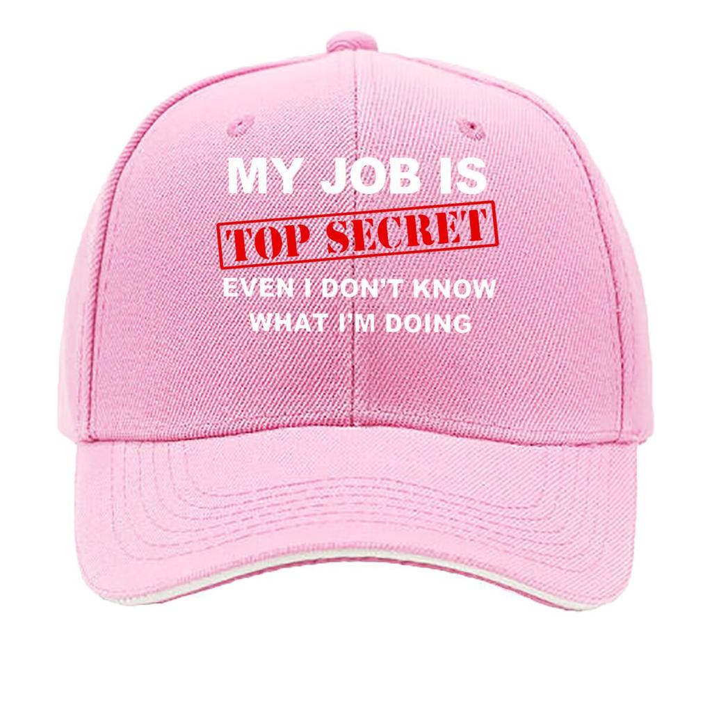 Top Secret Red Stamp Graphic Sandwich Baseball Cap Unisex Women Sun Cap Outdoor Workouts Hat