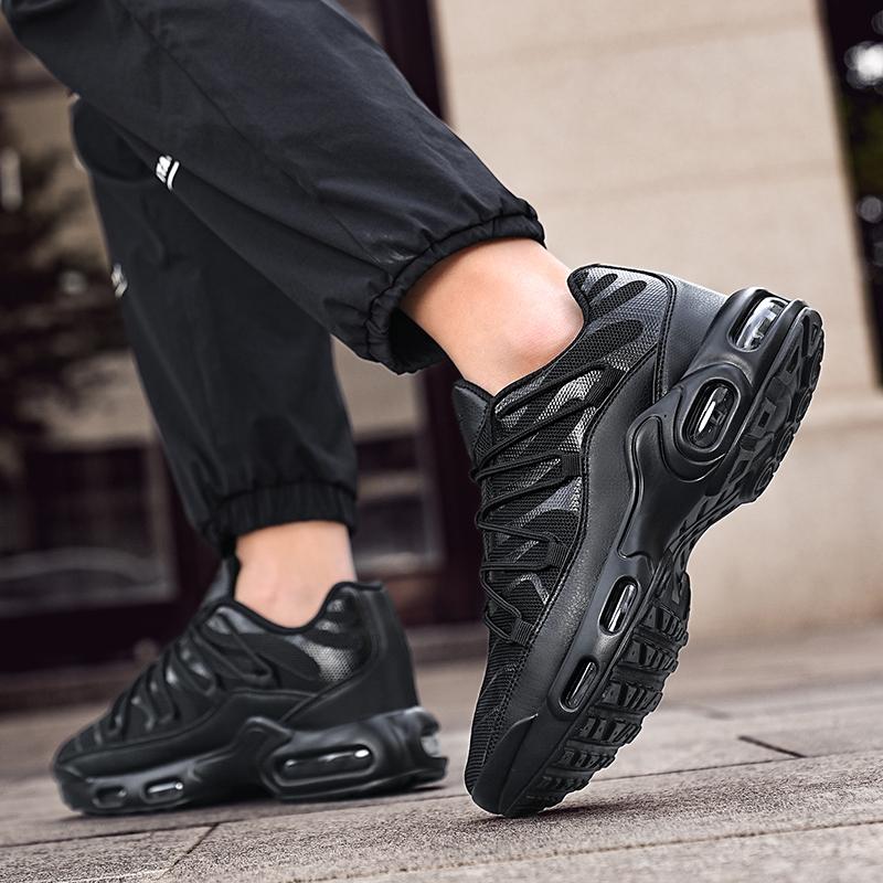 Men Sneakers Running Fashion Outdoor Jogging Sports Shoes Mesh Breathable Cushioning Black Basket Footwear Male Plus Size 39-46