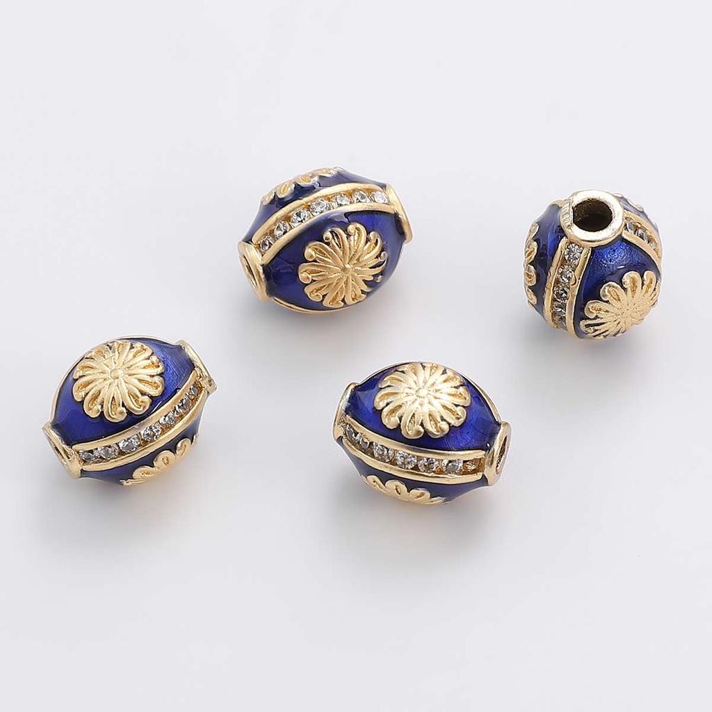 Perline Dorate Sabbiate in Ottone Diamante Intagliato Distanziatore Perline Sfuse Per Collana Braccialetto Fai da Te Gioielli Artigianato Accessori