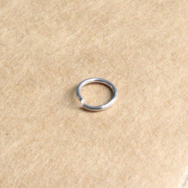 S925 Sterling Silver Irregular Geometric Round Connectors for DIY Jewelry Clasps and Buckle Accessories. 12mm plain silver