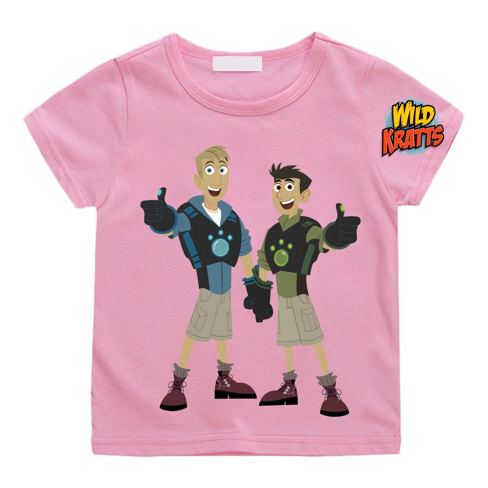 Wild Kratts T-shirts 2026 New Style Cartoon Print Tshirt Cotton Crew Neck Tees Cartoon Boys/girls Kawaii T Shirt