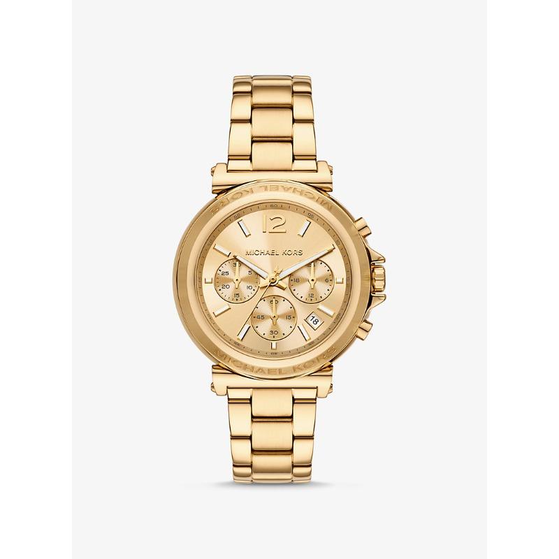 Большие золотистые часы Michael Kors Maren MK7493 золотой