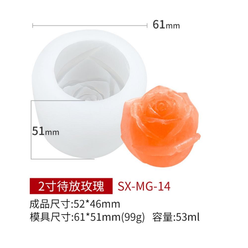 3D Rose Silicone Candle Mold DIY Cake Chocolate Baking Tool Suitable for Festival Gift Making Handicraft Decoration