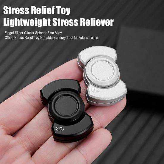 Fidget Slider Clicker Spinner Zinc Alloy Office Stress Relief Toy