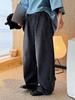 Louvre Spring Korean Retro Distressed Curved-Leg Jeans for Women