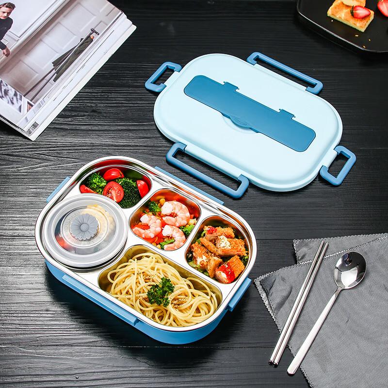 Jingxun 5-Compartment 304 Stainless Steel Lunch Box