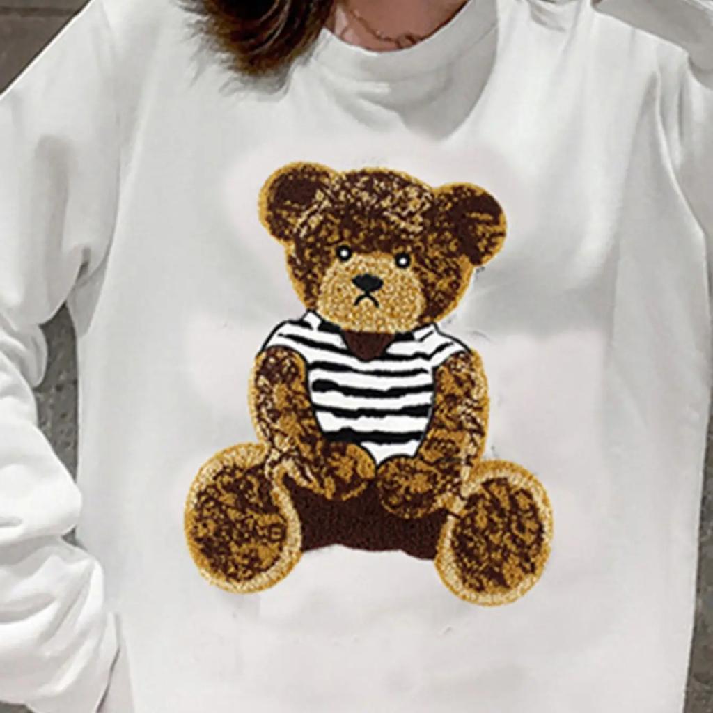 1 Stück/2 Stück Handtuch Niedlicher Bär Stickerei Aufnäher Bekleidungszubehör Bär Stoffetikett Ohne Kleber auf der Rückseite Für Jacken Aufnäher zum Aufnähen