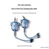 Customizable Mecha-Style Retractable 3-in-1 Fast Charging Cable with Logo Print