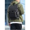 Men Large Capacity Flap PU Backpack with Multiple Pockets for Daily Commute and Travel