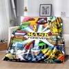 M.A.S.K. Retro 80s Cartoon Flannel Blanket, Soft Warm Throw Blanket for Bed Sofa, Vintage Action Series Bedding for Kids Adults