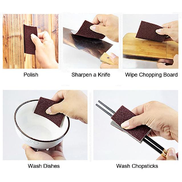 20pcs Nano Carborundum Sponge, Emery Sponge Brush Clean Eraser Scrub, Kitchen Magic Cleaning Sponge for Removing Rust Cleaning Pots and Pans,