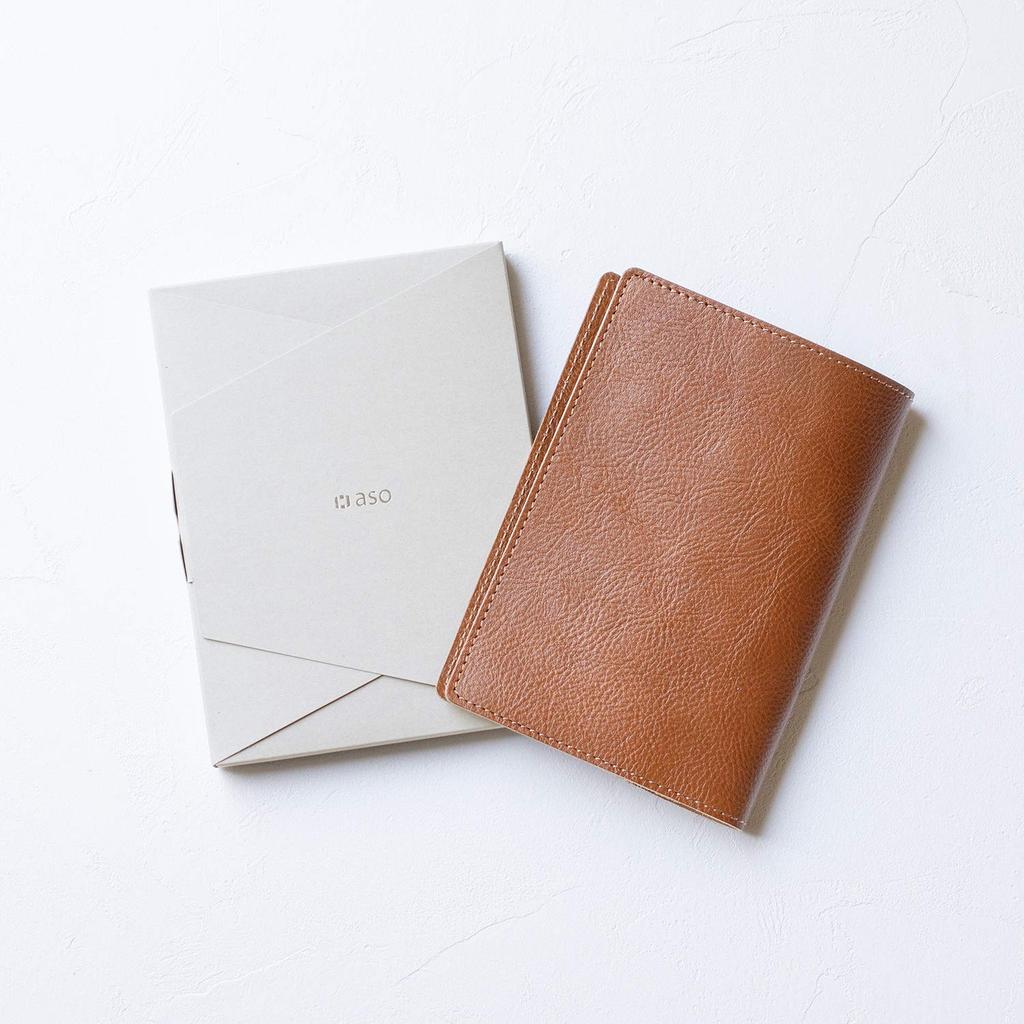 [ Asoboze ] TOLVE Book Cover, Paperback, Genuine Leather, Made In Japan, Neo Black, TO-C001