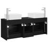 Bathroom Cabinet Set 3 Pcs Black 49.5 X 41 X 63 Cm