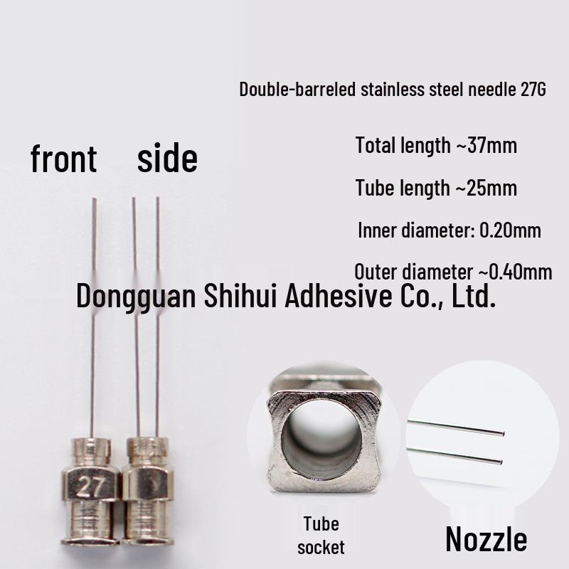 Stainless Steel 37mm Double-Tube Glue Dispensing Needle Valve