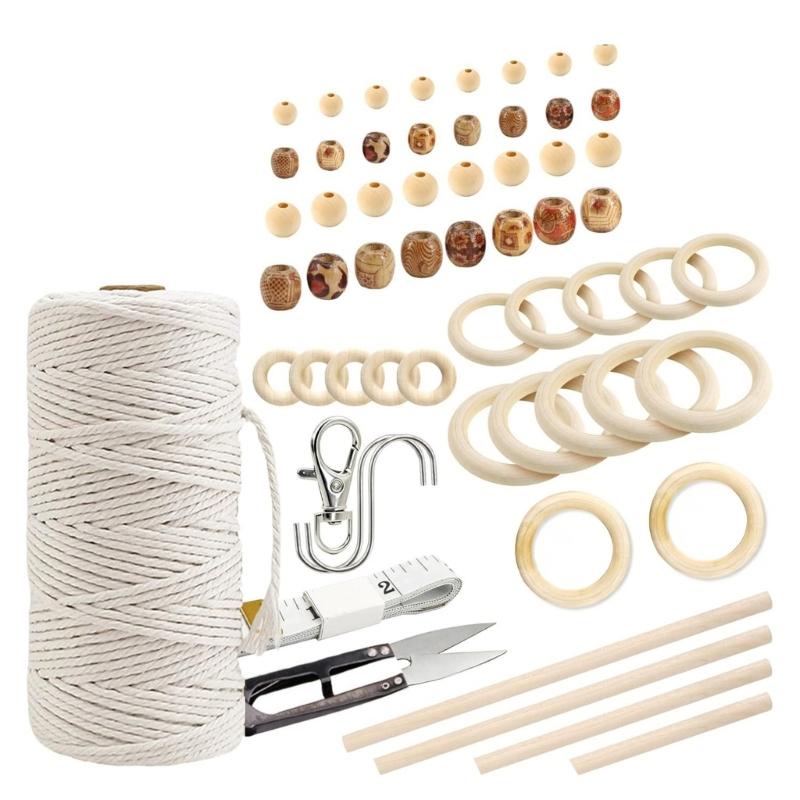 Traditional Handmade Weaving Tapestry Materials Set Includes 227Pieces Of Wood And Thread For Creative Art 1