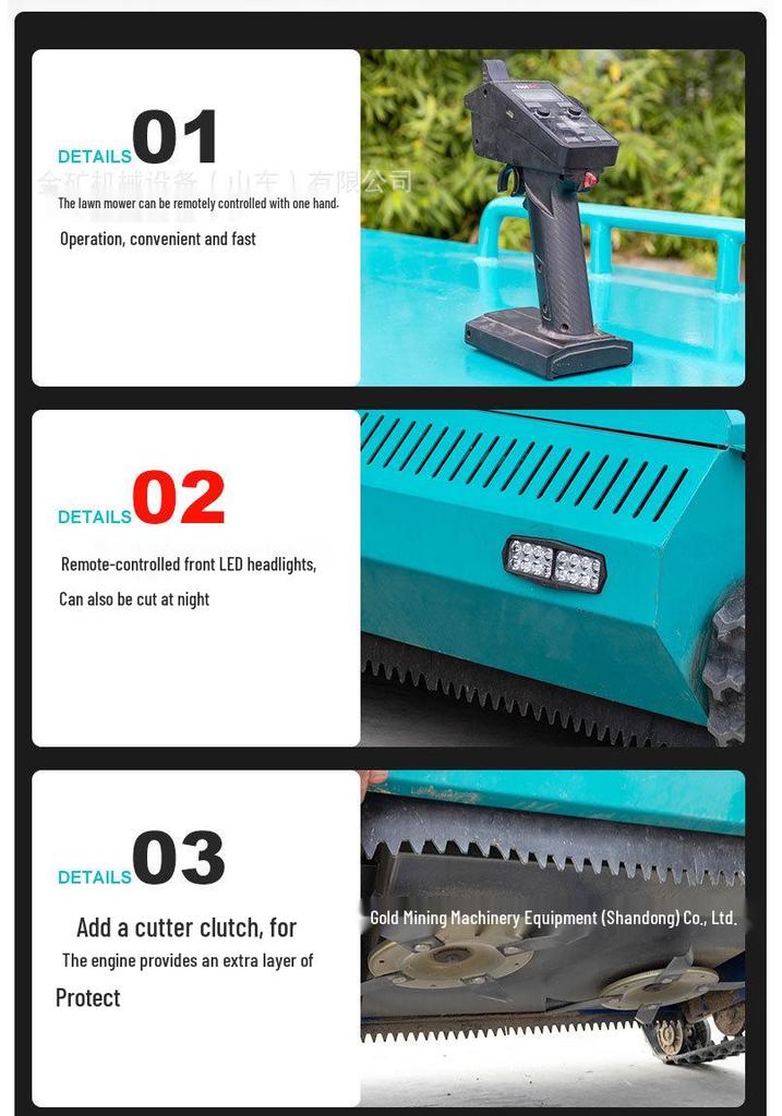 Remote Control Smart Lawn Mower for Complex Terrain and Roadside Weeding
