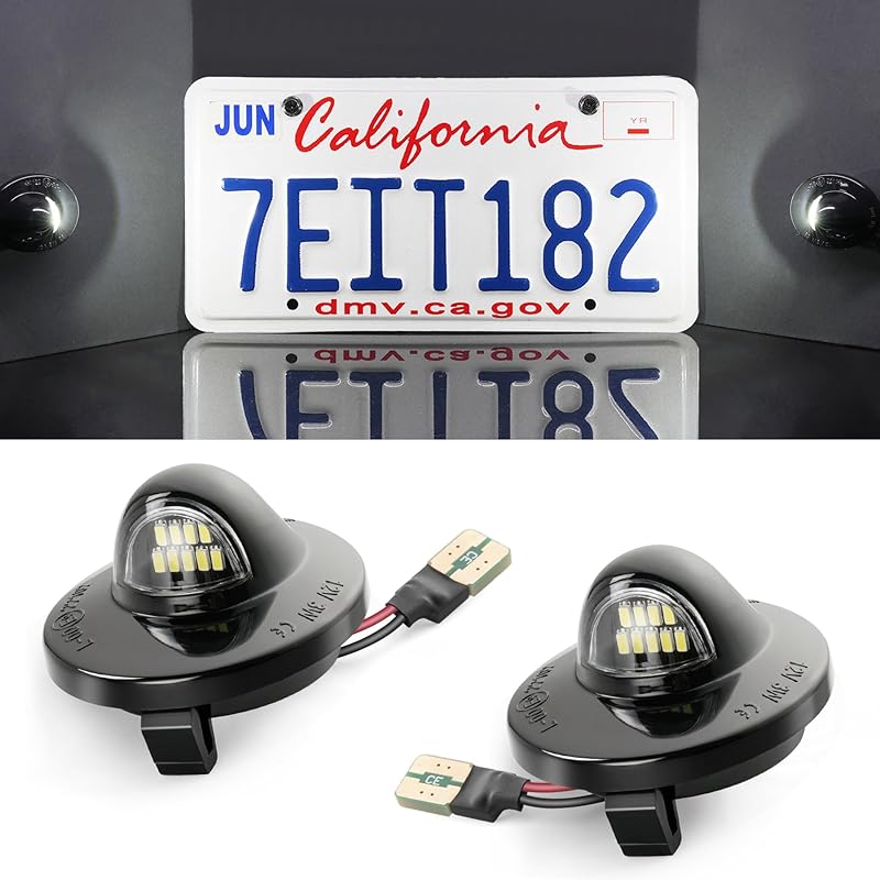 LivTee License Plate Light, 2PCS LED License Plate Light Assembly, Tag Lights For License Plate, Fits For Ford F150 F250 F350, Fits For Bronco, Fits белый