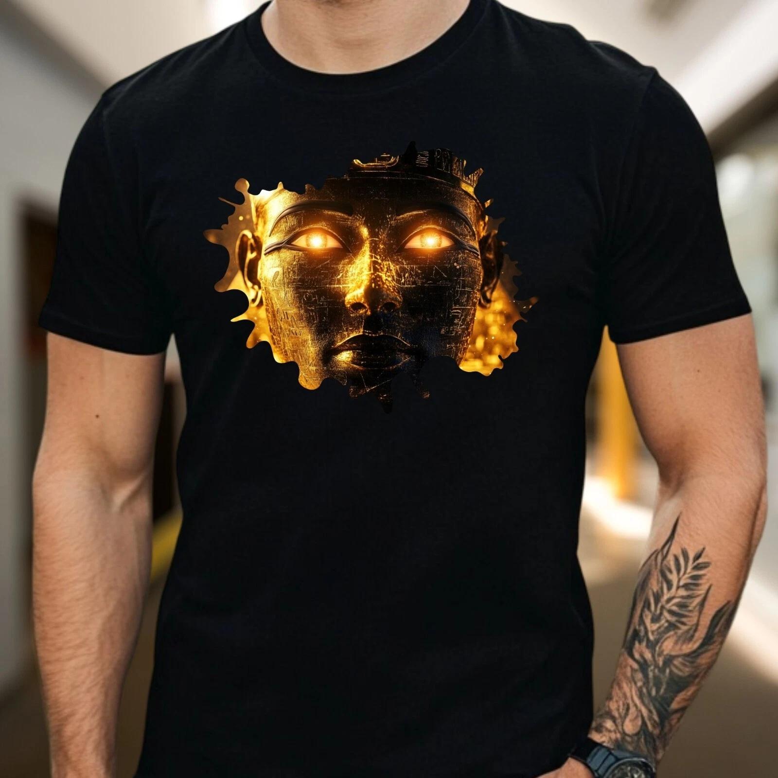 T-Shirt Herren Majestätischer Pharao Motiv Baumwolle Größe S bis 5XL XXL