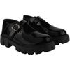 Shoetopia Smart Casual Buckle Detailed Black Loafers For Women & Girls /Uk4