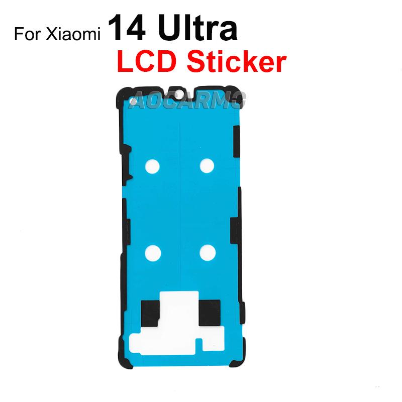 Aocarmo For Xiaomi 14Ultra Mi 14Pro 14U Front LCD And Back Cover Adhesive Rear Housing Battery Cover Sticker Glue Tape