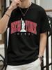 The Statue Representing New York Man Tee Shirts ONeck Summer New Short Sleeve Fashion Cotton Streetwear Loose Casual TShirt