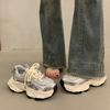 Silver Dad Shoes Women's 2025 New Spring and Summer Thick Soles Increase Height, Show Small Feet, Light and Breathable Versatile Casual Sports Shoes