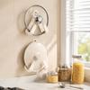 Adjustable Wall Mounted Pot Lid Rack Heavy Duty Pot Lid Holder Kitchen Storage Rack  Home Use