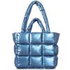 Square Tote Bag Women's Winter Soft Puff Shoulder Nylon Large Capacity Cloudy Bag