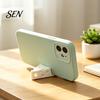 Keychain Phone Mount 3D Printed Cheese Holder, Cute Mini with Creative Desk Holder Ring, Lightweight Portable Desktop Stand for Tablet