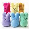 Color Peeps Plush Bunny Rabbit Easter Toys Goodie Bag Fillers Carnival Prizes Assortment Egg Party 6 Decoratio Cuddly Stuffed Fluffy Huggable Kawaii