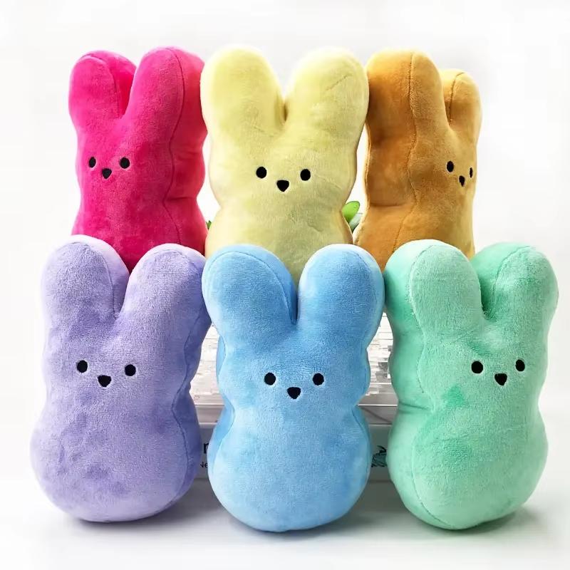 Peeps Plush Bunny Rabbit Peep Easter Toys Goodie Bag Fillers Carnival Prizes Assortment Kids Easter Egg Filter Party Favors