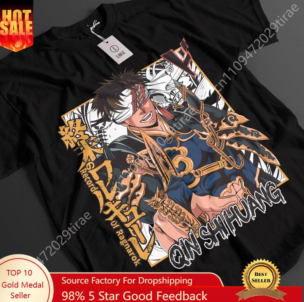 Ragnarok Shirt Top Anime Tshirt QIN SHI HUANG Printed Unisexs and Unisexs Summer Pure Cotton Comfortable and Fashionable Top
