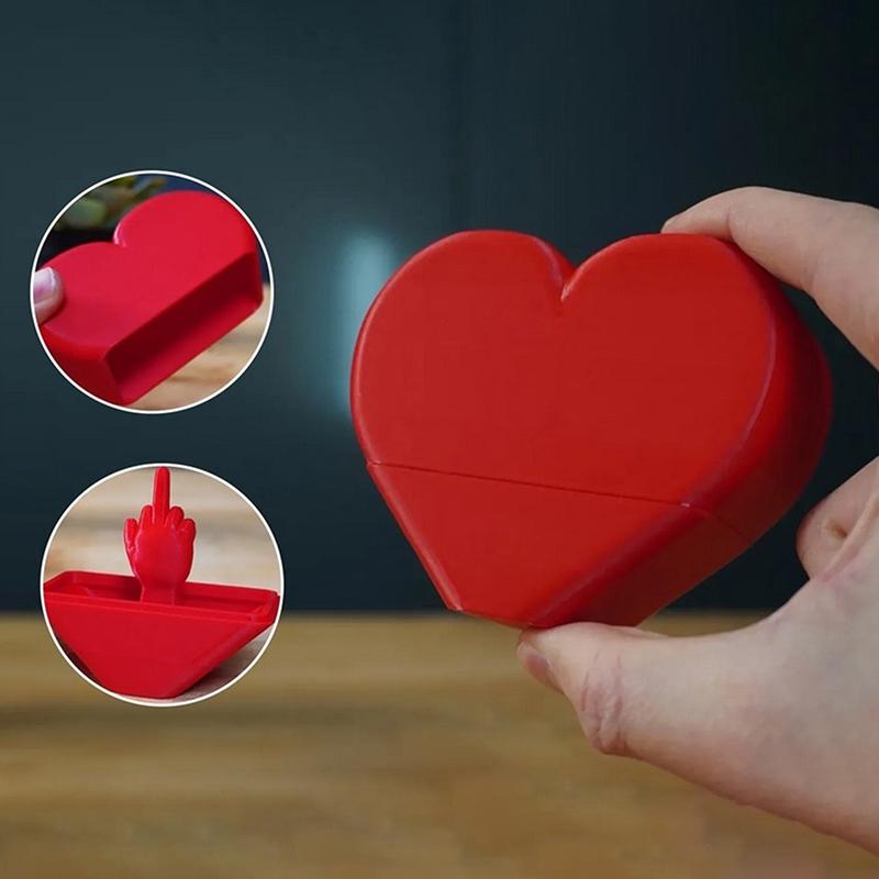 Valentine'S Day Interesting Prank Gift Middle Finger In Box Surprise Joke Toy Creative Spoof Hand Gesture Gag Gift For Home
