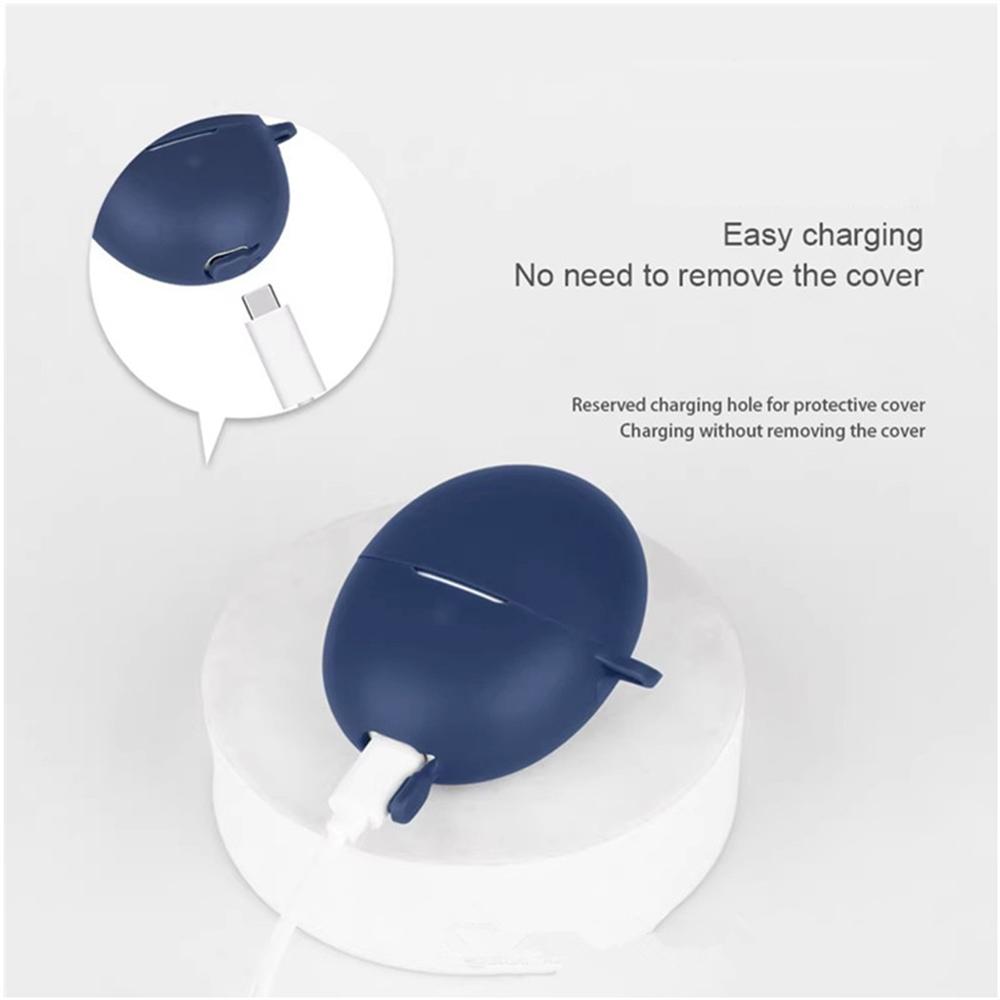 For Huawei FreeBuds 6 Silicone Case Wireless Earphones Protective Cover with Anti-Lost Buckle