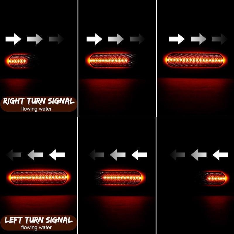 2/4pcs 68led 3 in 1 LED Tail Light Sequential DRL Turn Signal Light Rear Brake Stop Warning Lamp For ATV Truck Trailer 12V 24V