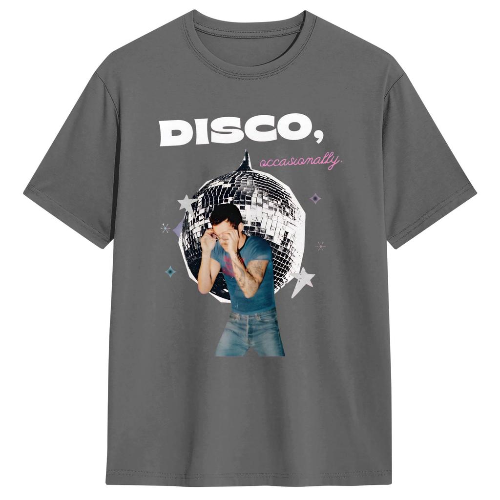 Disco Occasionally Music Harry Styles Kiss All The Time TShirt Unisex  Fashion Cotton Tee Shirt Short Sleeve T Shirt Plus Size Top