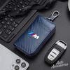 Carbon Fiber Car Wallet Key Case Zipper Wallet Holder Multifunction Accessories For BMW F20 F30 F40 F15 F25 F26 F31 F49 M3 M5 X3 ysdn68