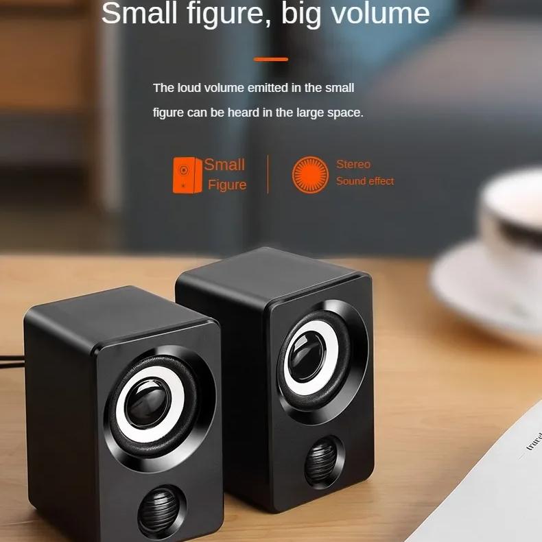 Mini Bluetooth Computer Speaker USB Wired Speakers Universal Stereo Sound Surround Portable for PC Desktop Laptop Stereo Portable Living