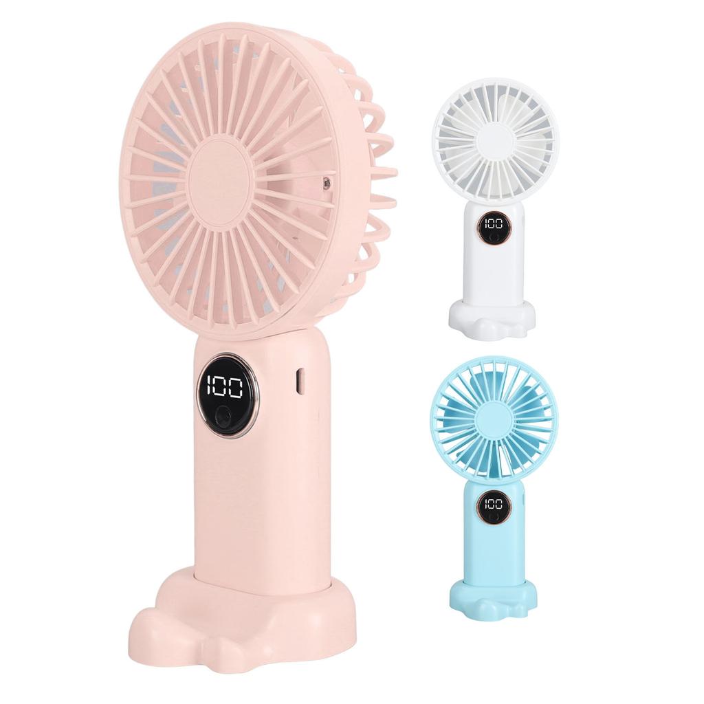Handheld USB Fan with Base  Gears Wind Brushless Motor Rechargeable Silent Cooling Fan for Home Dor