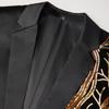 PYJTRL Herrenmode Blazer mit Einsätzen und glänzenden Pailletten